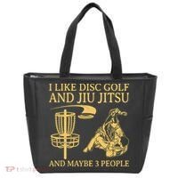 I Like Disc Golf And Jiu Jitsu And Maybe 3 People Tote Bag thumb 0