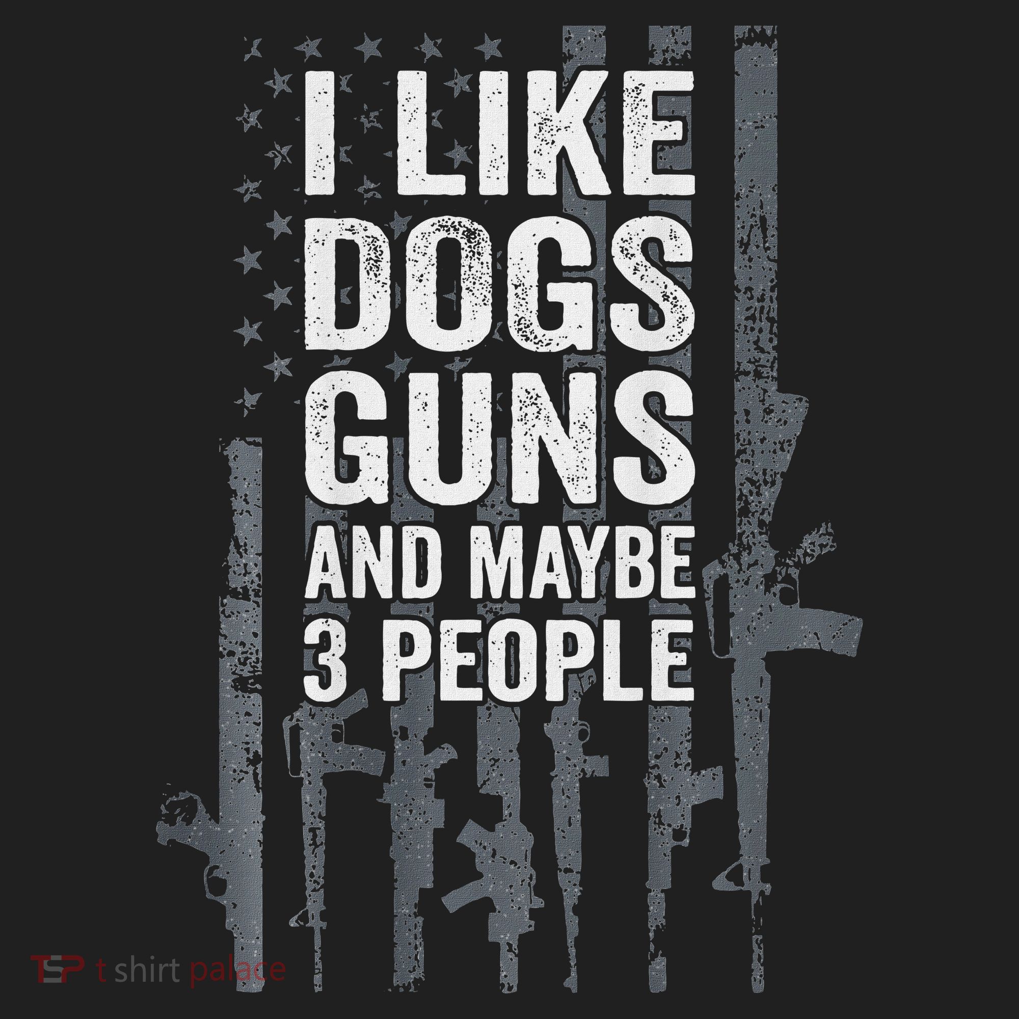 I Like Dogs Guns And Maybe 3 People Funny Gun Beanie
