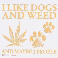 I Like Dogs And Weed And Maybe 3 People 420 Day Cannabis Women's Tank Top thumb 5