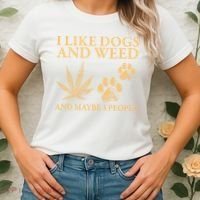 I Like Dogs And Weed And Maybe 3 People 420 Day Cannabis Women's T-Shirt thumb 2