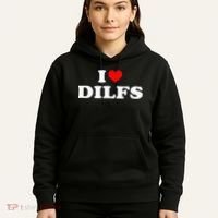 I Love DILFs I heart DILFs Red Heart Cool Hoodie thumb 5