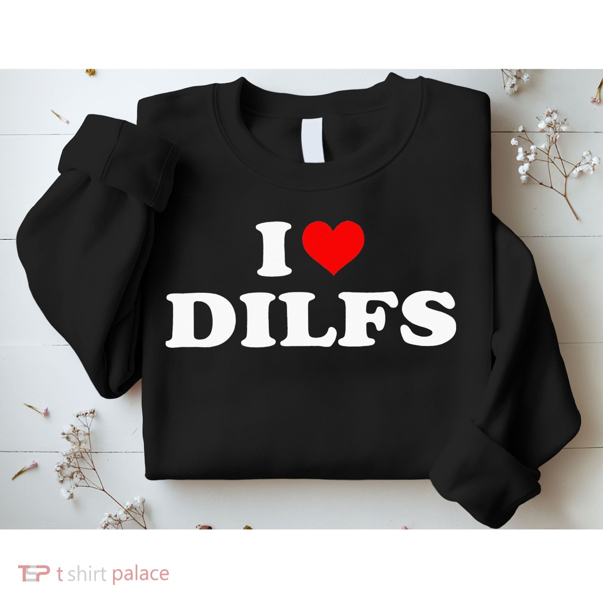 I Love DILFs I heart DILFs Red Heart Cool Sweatshirt