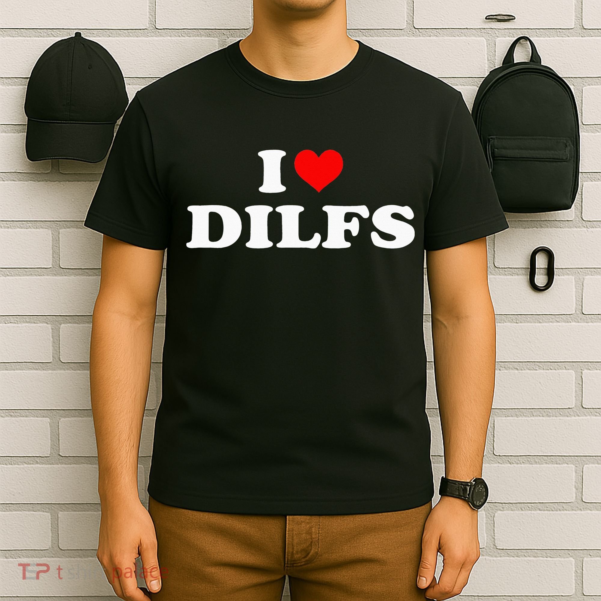I Love DILFs I heart DILFs Red Heart Cool T-Shirt
