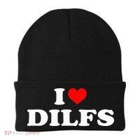 I Love DILFs I heart DILFs Red Heart Cool Beanie thumb 0