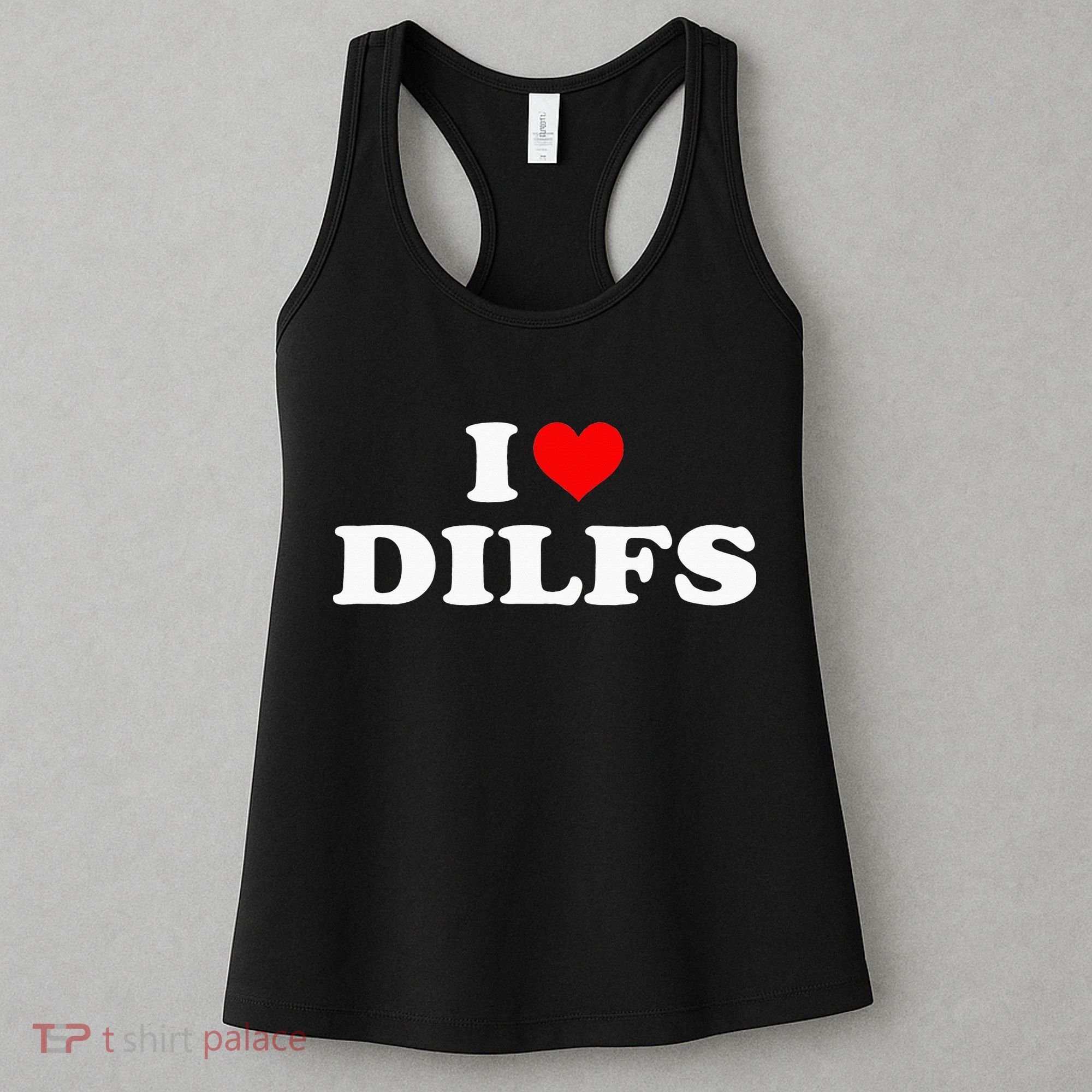 I Love DILFs I heart DILFs Red Heart Cool Women's Tank Top