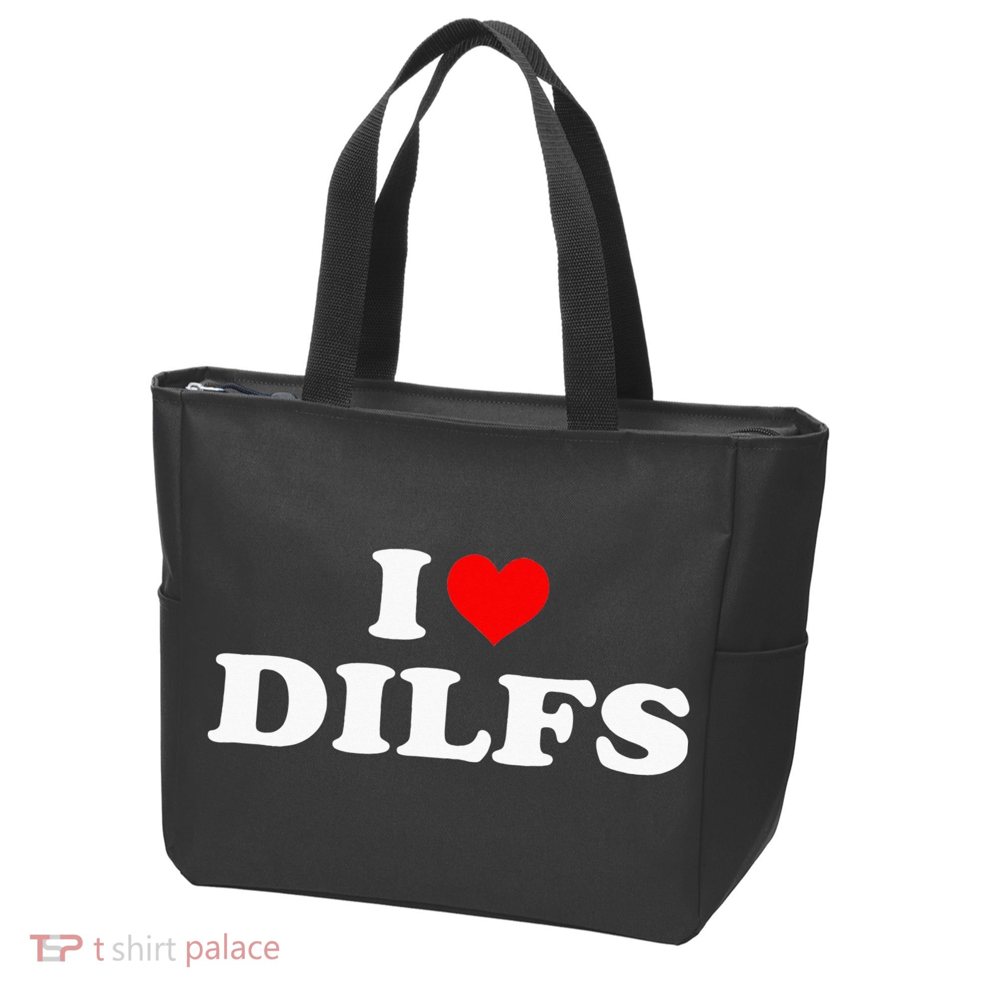 I Love DILFs I heart DILFs Red Heart Cool Tote Bag