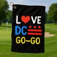 I Love D.C Go Go Golf Towel thumb 1