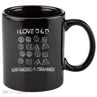 I Love D And D Drinking And Driving Gaming Lovers 11oz C Handle Ceramic Mug thumb 0