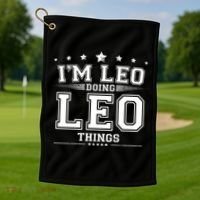 Im Leo Doing Leo Things Golf Towel thumb 1