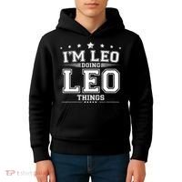 Im Leo Doing Leo Things Kids Hoodie thumb 4