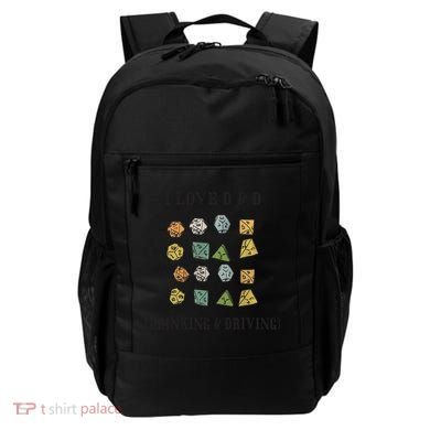I Love D & D Drinking And Driving Funny Dragons RPG Lover Backpack