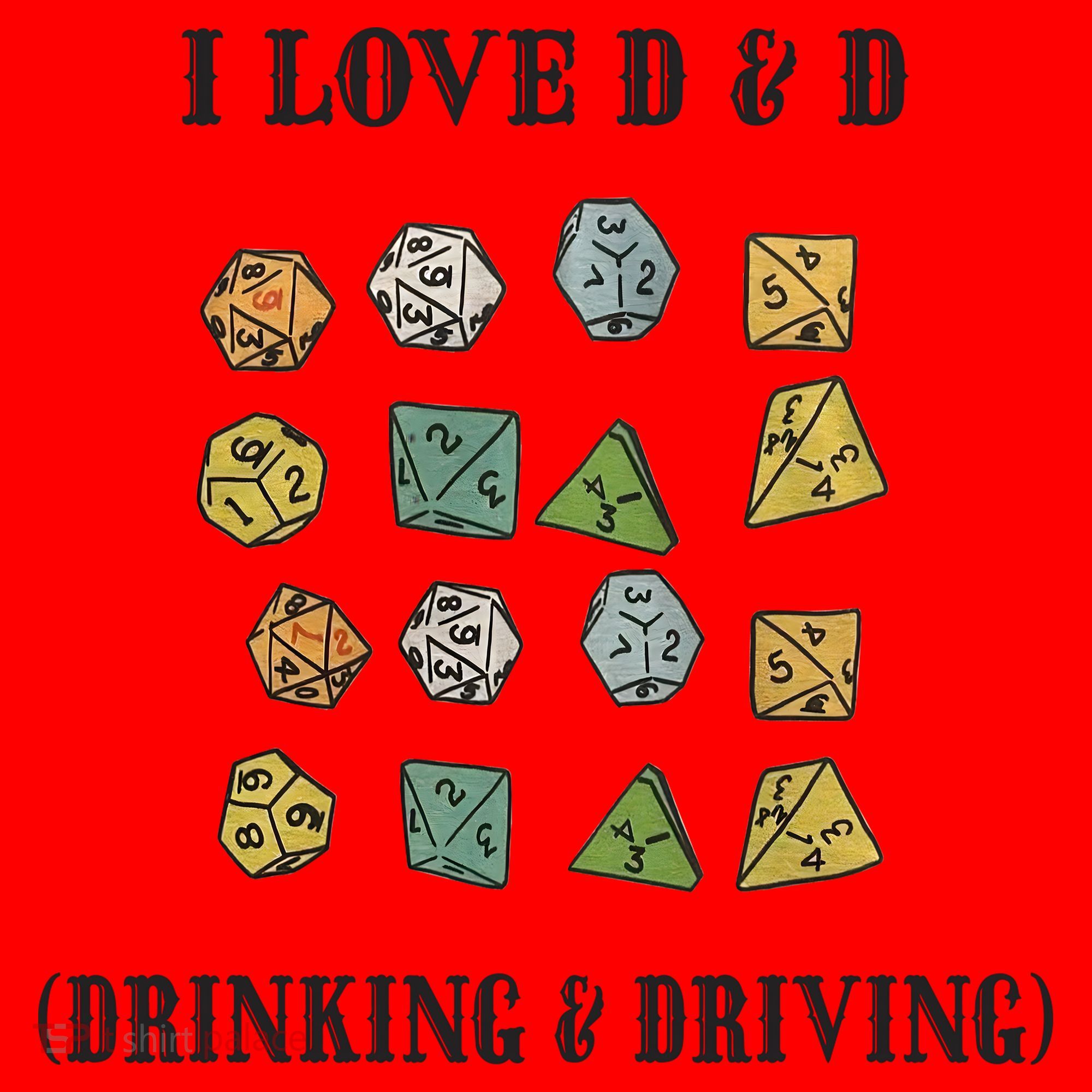 I Love D & D Drinking And Driving Funny Dragons RPG Lover Santa Hat