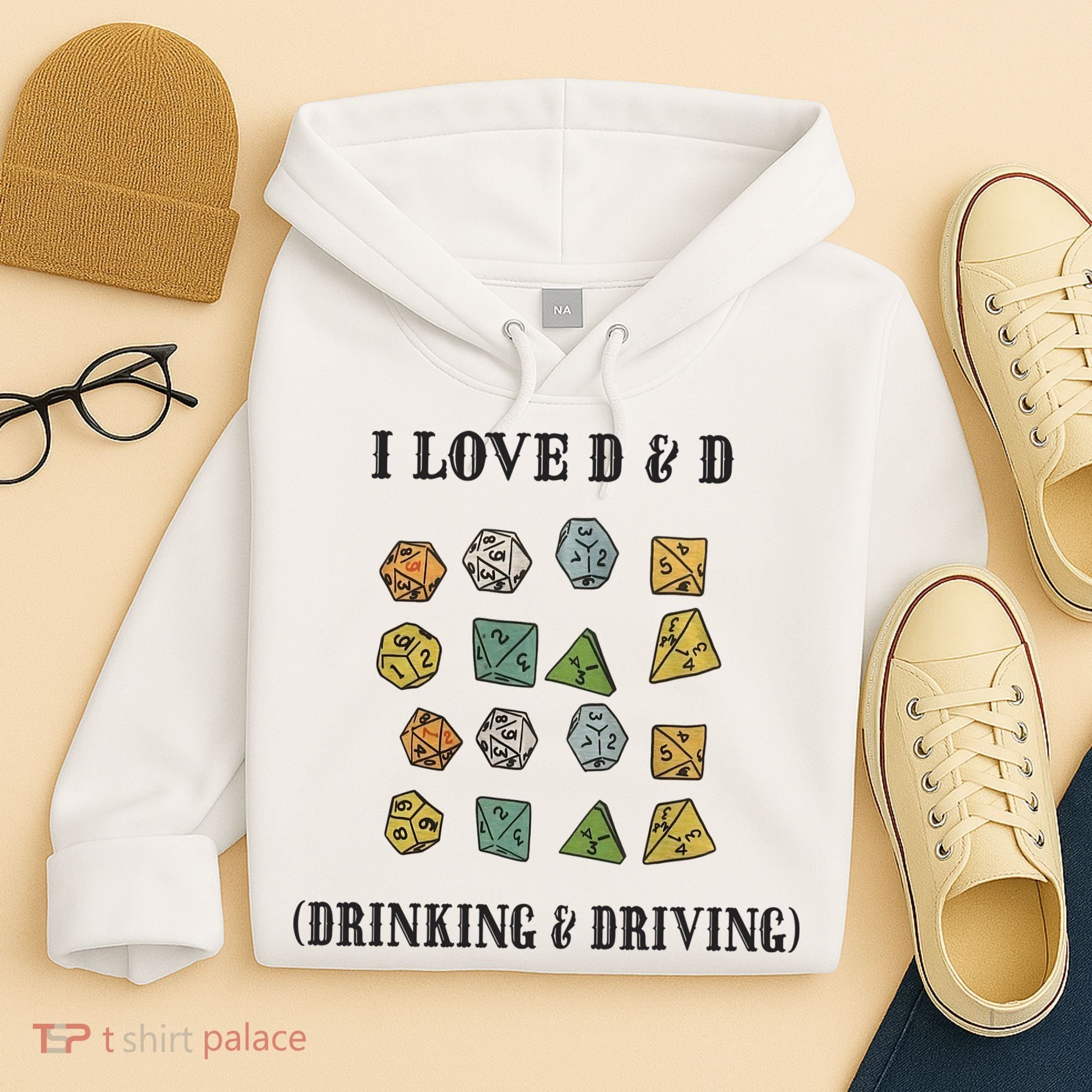 I Love D & D Drinking And Driving Funny Dragons RPG Lover Hoodie
