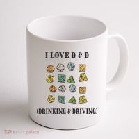 I Love D & D Drinking And Driving Funny Dragons RPG Lover Coffee Mug thumb 1