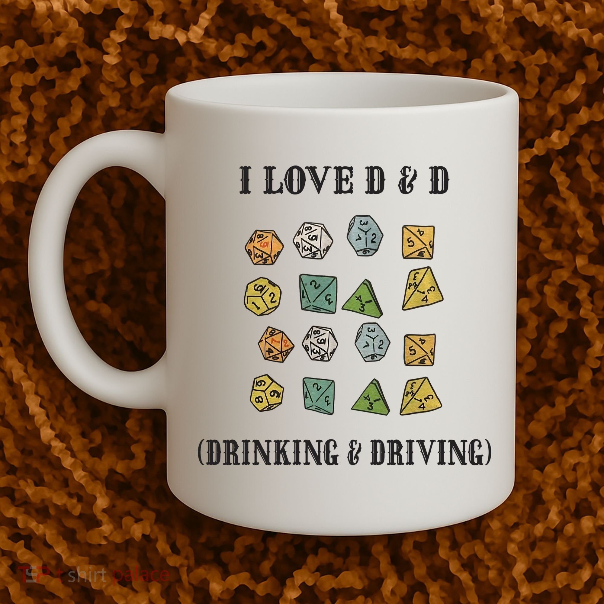 I Love D & D Drinking And Driving Funny Dragons RPG Lover Coffee Mug