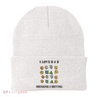 I Love D & D Drinking And Driving Funny Dragons RPG Lover Beanie thumb 0