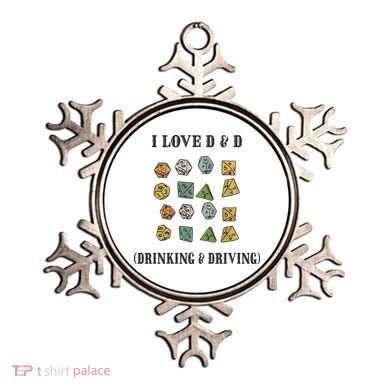 I Love D & D Drinking And Driving Funny Dragons RPG Lover Ornament