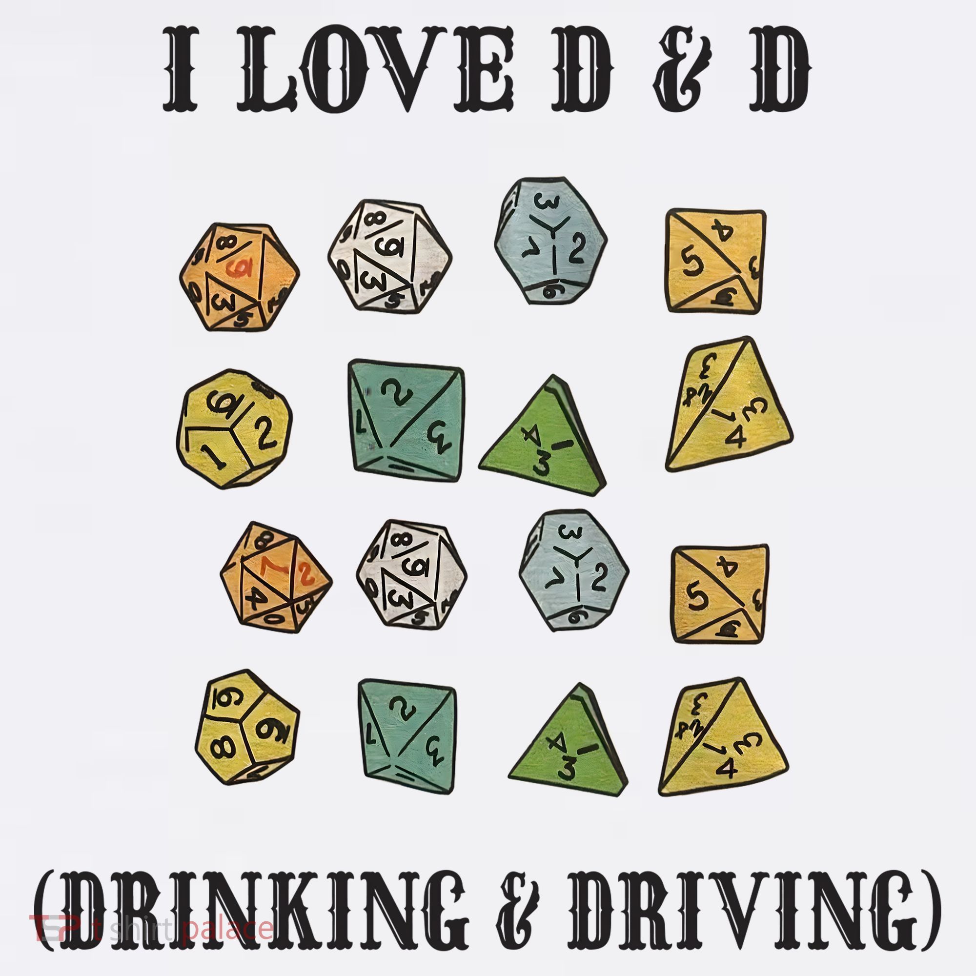 I Love D & D Drinking And Driving Funny Dragons RPG Lover Women's Tank Top