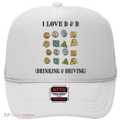 I Love D & D Drinking And Driving Funny Dragons RPG Lover Hat