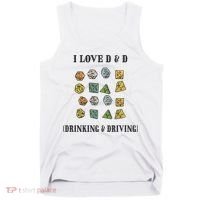 I Love D & D Drinking And Driving Funny Dragons RPG Lover Tank Top thumb 0