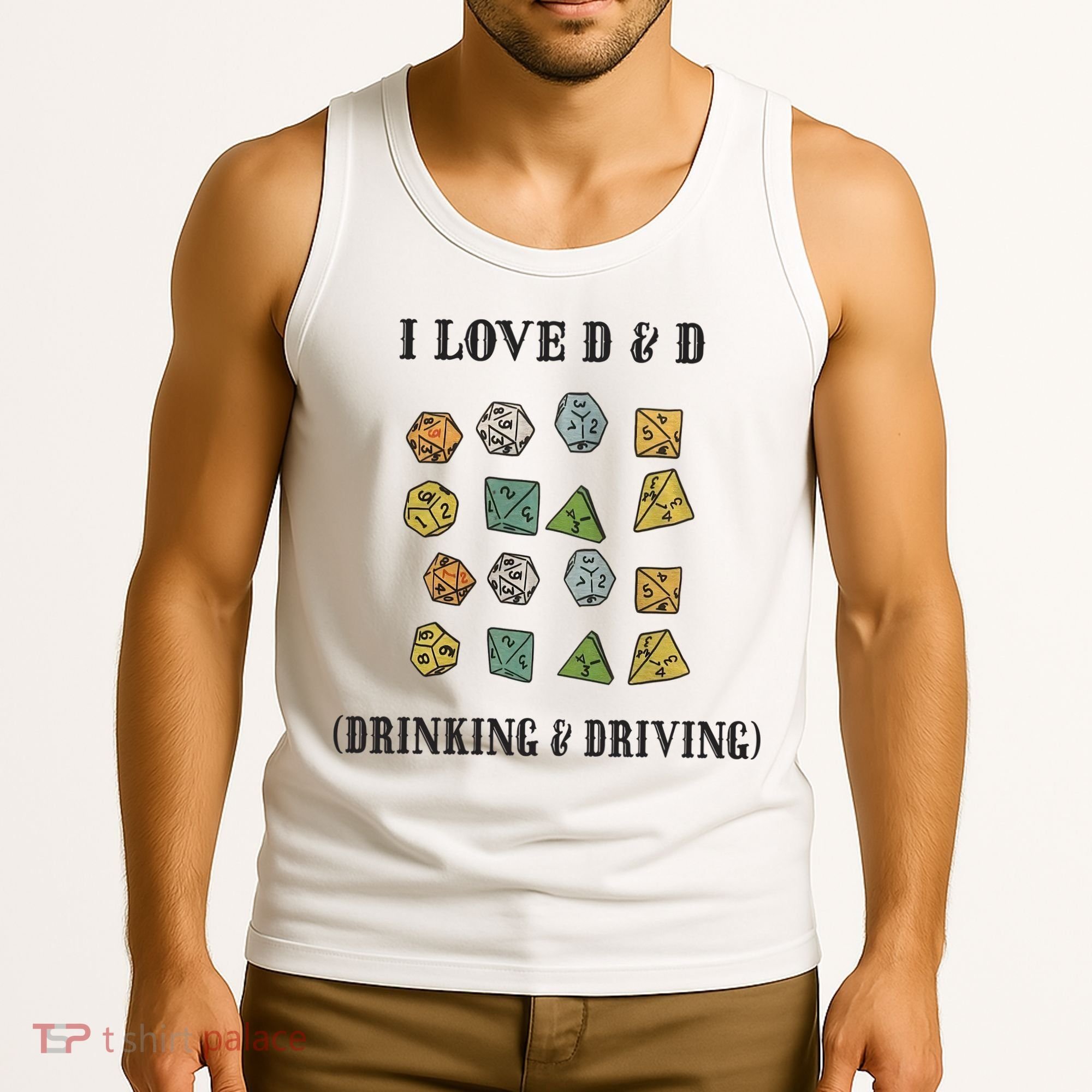 I Love D & D Drinking And Driving Funny Dragons RPG Lover Tank Top