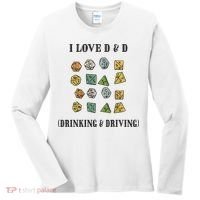 I Love D & D Drinking And Driving Funny Dragons RPG Lover Women's Long Sleeve Shirt thumb 0