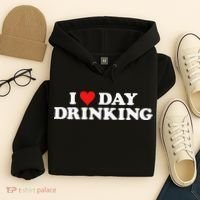 I Love Day Drinking Heart Hoodie thumb 4