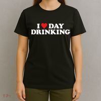 I Love Day Drinking Heart T-Shirt thumb 4