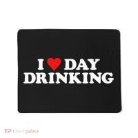 I Love Day Drinking Heart Mousepad thumb 0