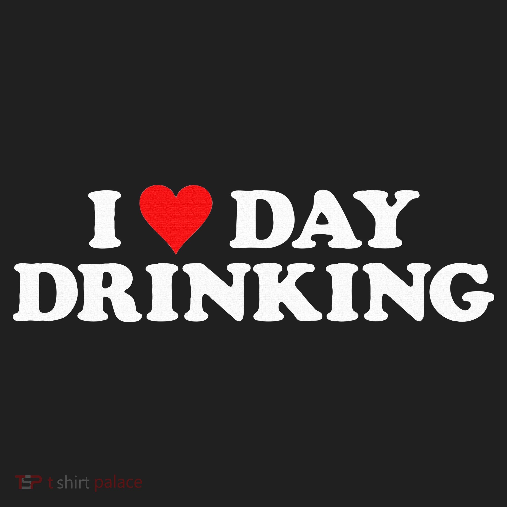 I Love Day Drinking Heart Golf Towel