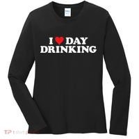 I Love Day Drinking Heart Women's Long Sleeve Shirt thumb 0