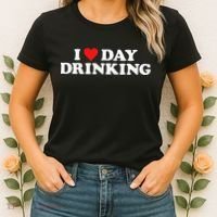 I Love Day Drinking Heart Women's T-Shirt thumb 2