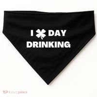 I Love Day Drinking St Patricks Day Shamrock USA-Made Doggie Bandana thumb 0