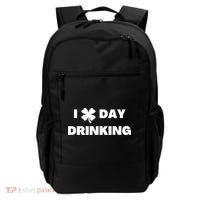 I Love Day Drinking St Patricks Day Shamrock Backpack thumb 0