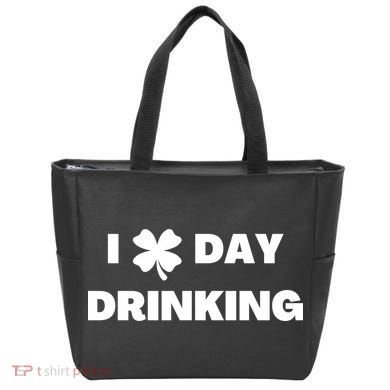 I Love Day Drinking St Patricks Day Shamrock Tote Bag