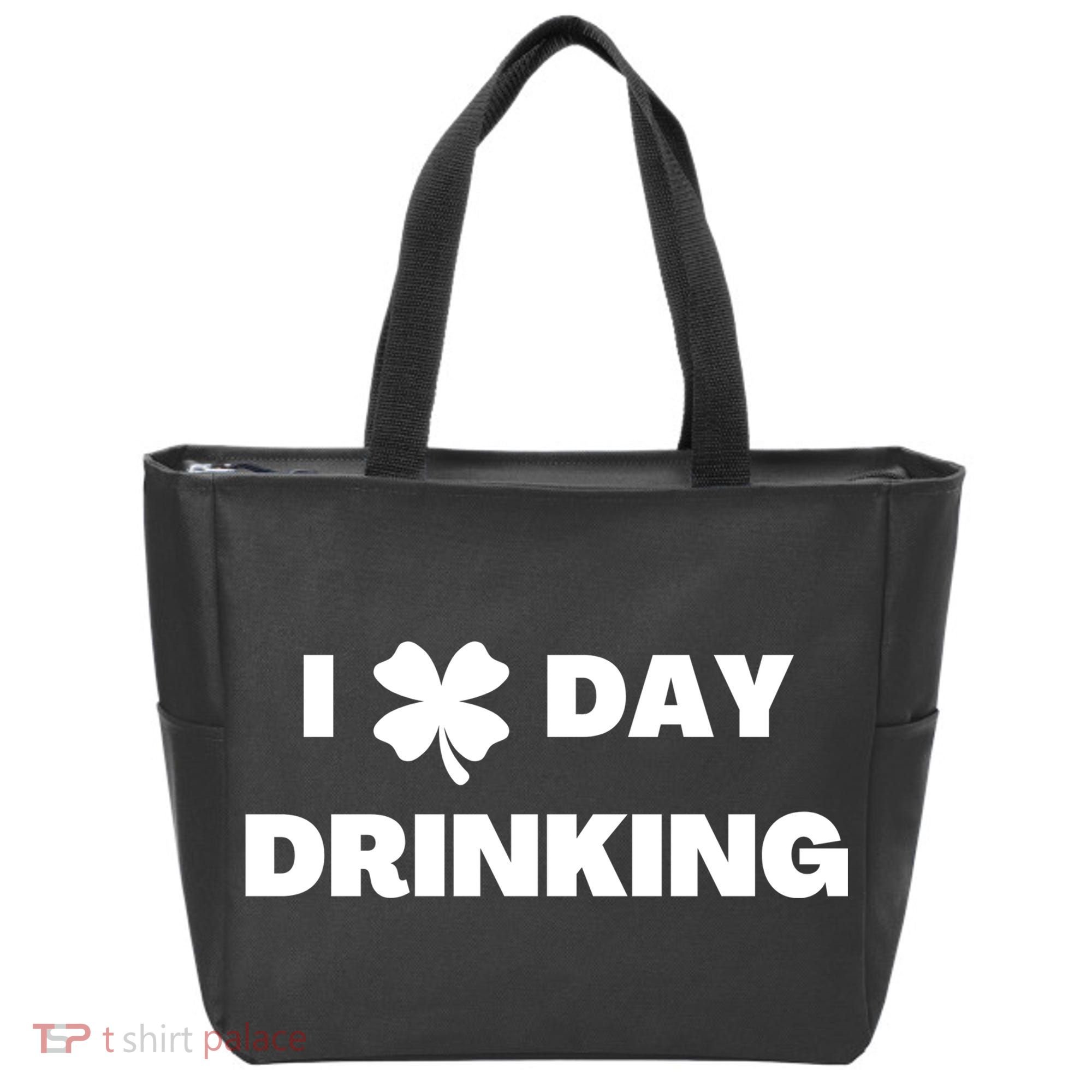 I Love Day Drinking St Patricks Day Shamrock Tote Bag