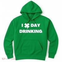 I Love Day Drinking St Patricks Day Shamrock Hoodie thumb 0