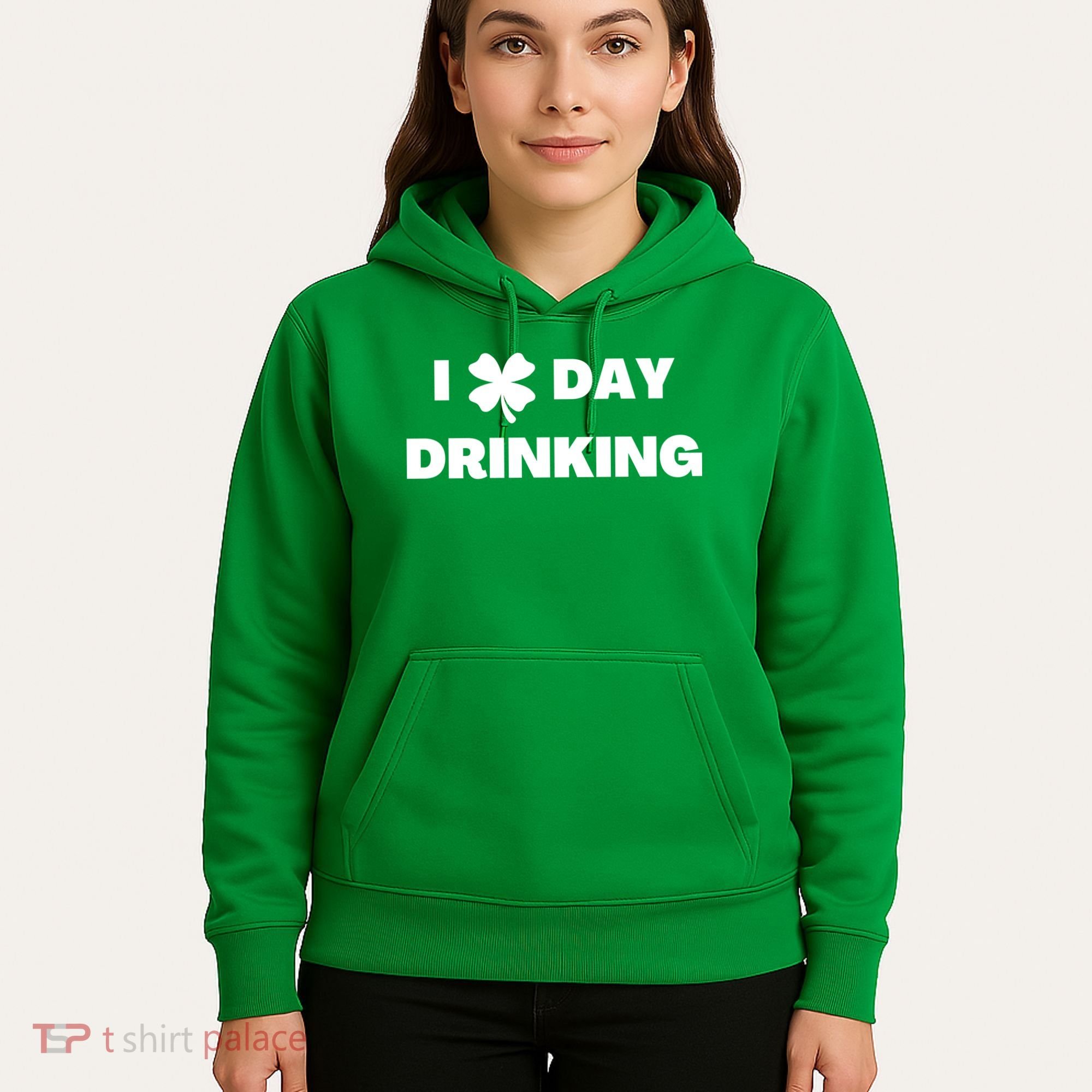 I Love Day Drinking St Patricks Day Shamrock Hoodie