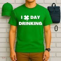 I Love Day Drinking St Patricks Day Shamrock T-Shirt thumb 6