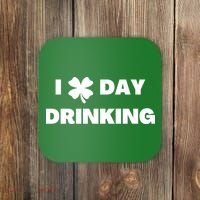 I Love Day Drinking St Patricks Day Shamrock Coaster thumb 0