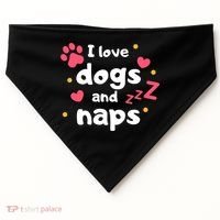 I Love Dogs And Naps USA-Made Doggie Bandana thumb 0