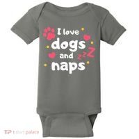 I Love Dogs And Naps Baby Bodysuit thumb 0