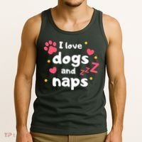 I Love Dogs And Naps Tank Top thumb 3