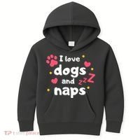 I Love Dogs And Naps Kids Hoodie thumb 0