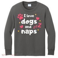 I Love Dogs And Naps Kids Long Sleeve Shirt thumb 0