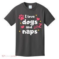 I Love Dogs And Naps Kids T-Shirt thumb 0