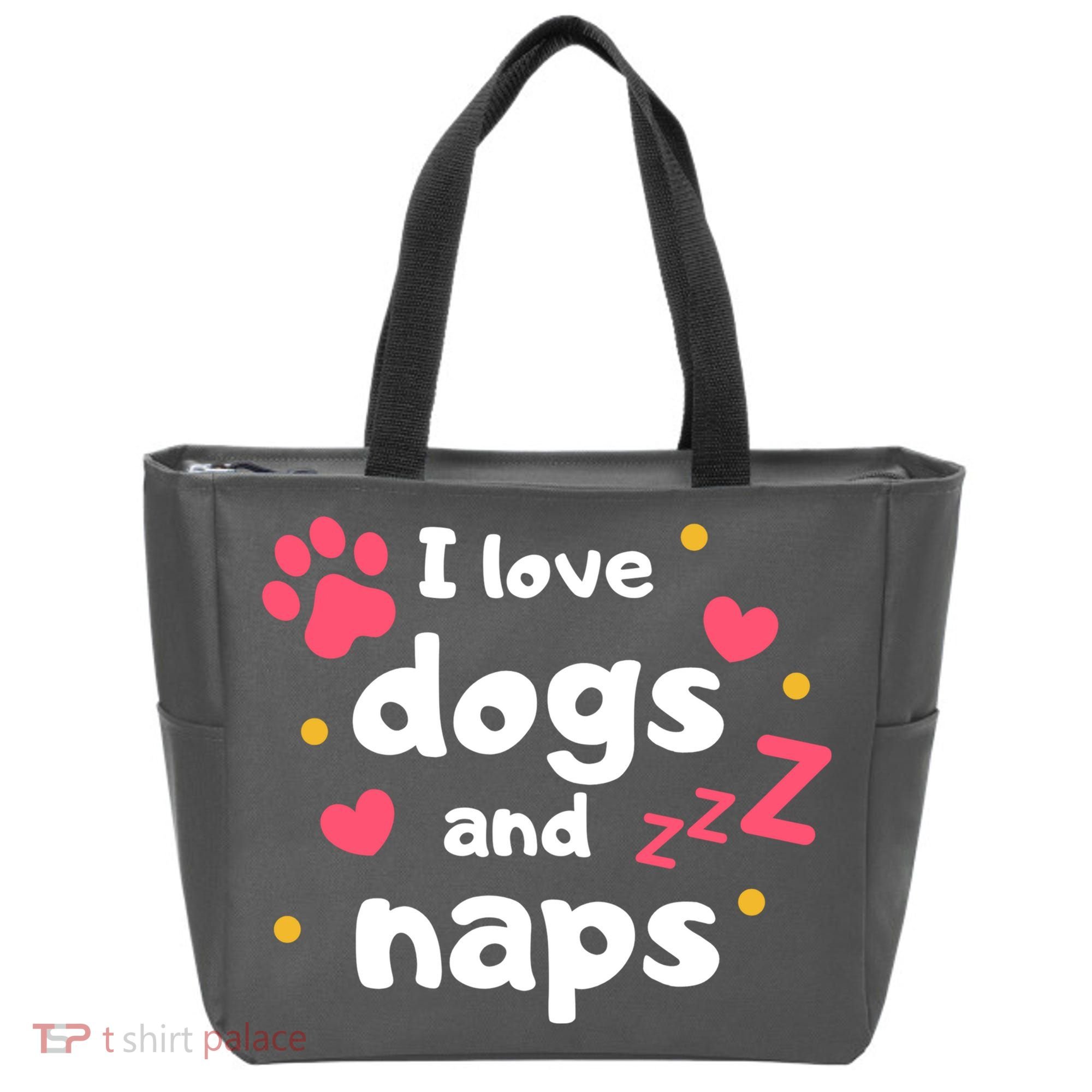 I Love Dogs And Naps Tote Bag
