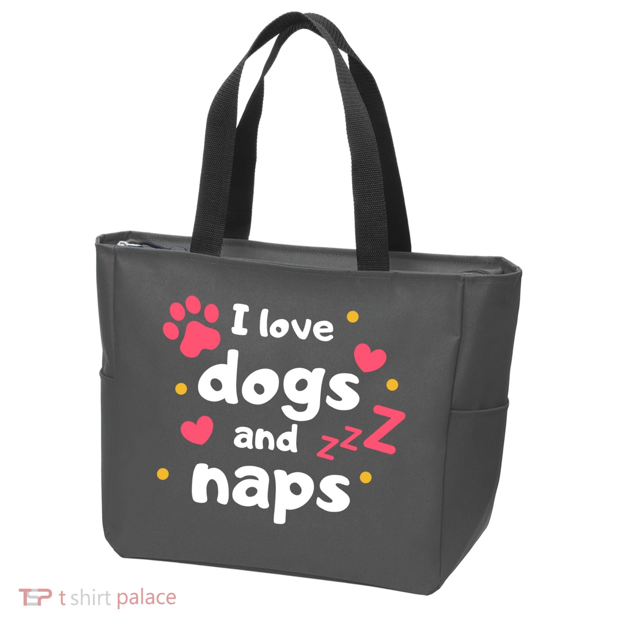 I Love Dogs And Naps Tote Bag