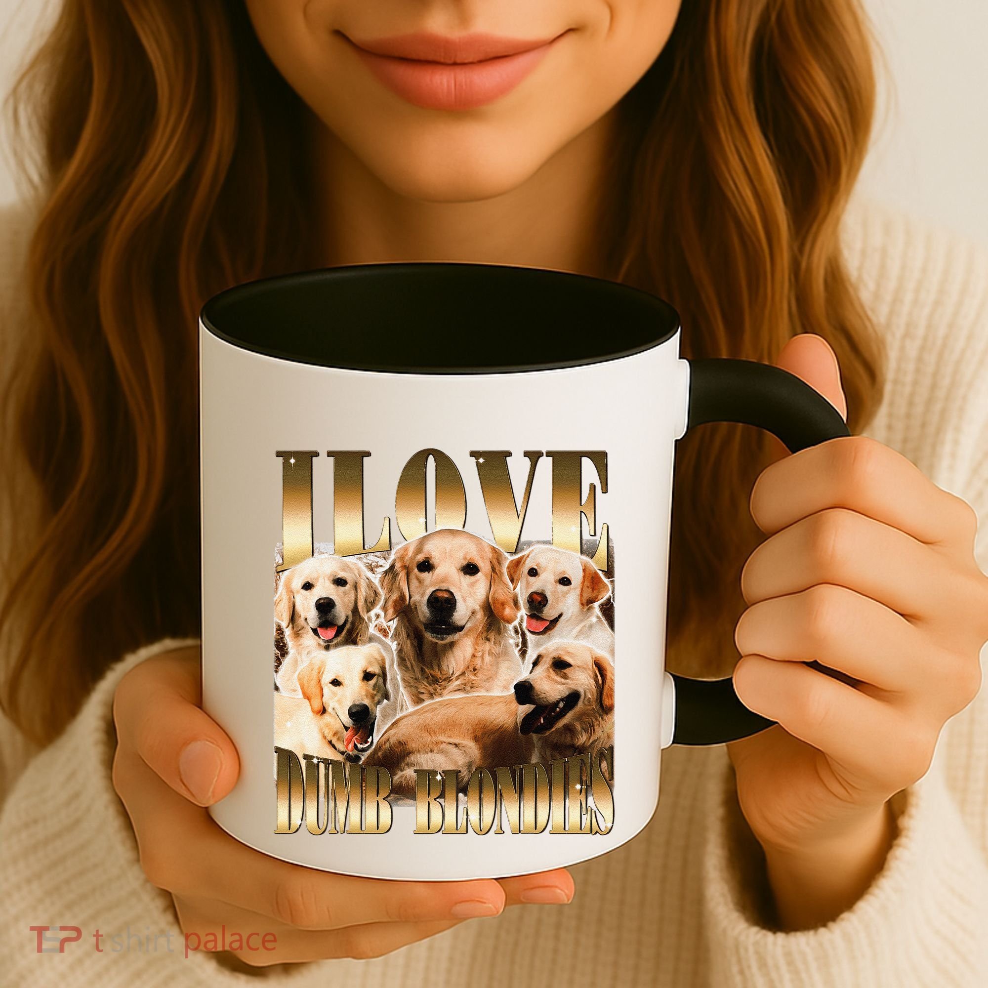 I Love Dumb Blondes Funny Meme Dog Lover Coffee Mug