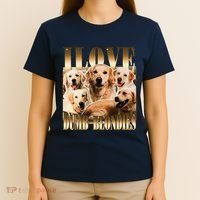 I Love Dumb Blondes Funny Meme Dog Lover T-Shirt thumb 4